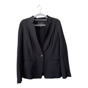 Banana Republic Blazer Womens 6 Black Jacket One Button Stretch‎ Pockets